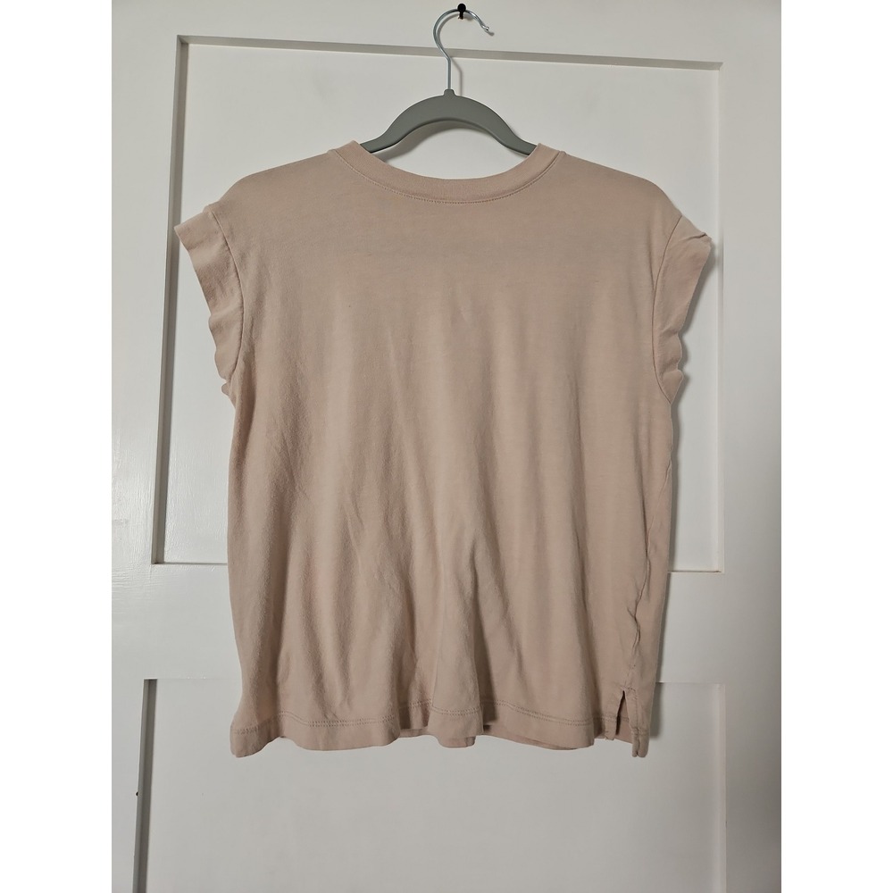 A New Day Women's Muscle Tank Top XS Beige Tan Crew Neck Sleeveless‎ Tee